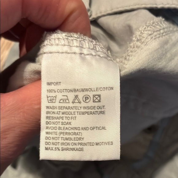 Signal Gray Elastic Waistband Capri Pants Relaxed Fit - Picture 14 of 14